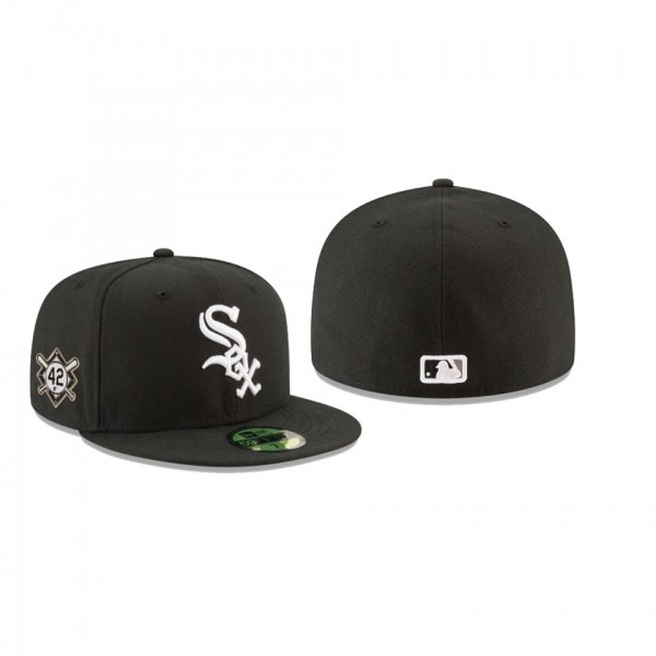 Men's Chicago White Sox Jackie Robinson Day Black 59FIFTY Fitted Hat