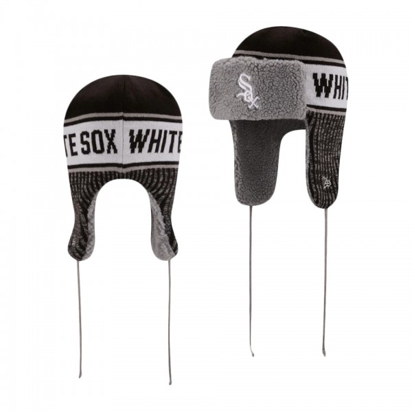 Chicago White Sox Knit Trapper Black Hat