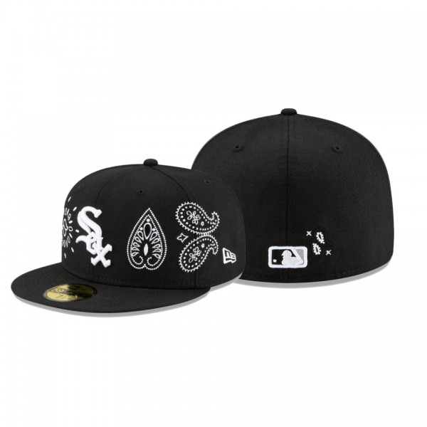 Chicago White Sox Paisley Elements Black 59FIFTY Fitted Hat