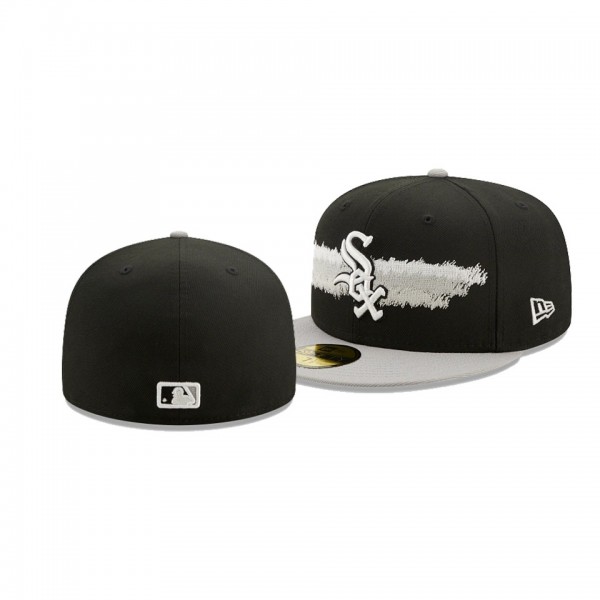 Chicago White Sox Scribble Black 59FIFTY Fitted Hat