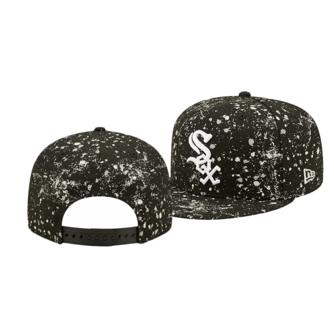 Men's White Sox Splatter Black 9FIFTY Snapback Hat