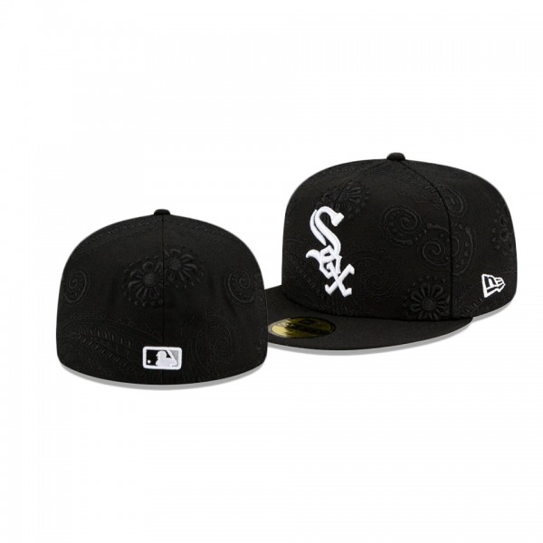 Chicago White Sox Swirl Black 59FIFTY Fitted Hat