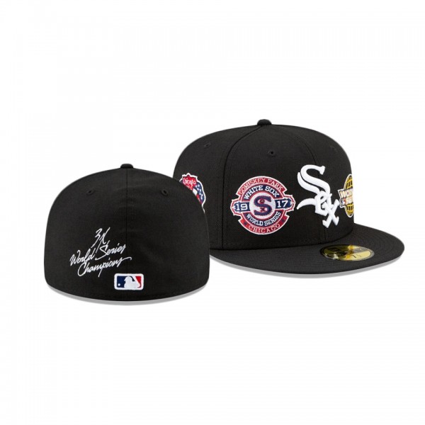 Chicago White Sox World Champions Black 59FIFTY Fitted Hat