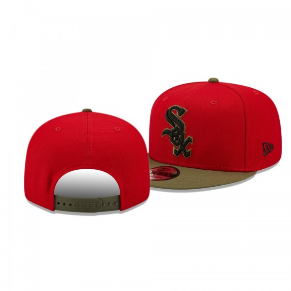Chicago White Sox Color Pack 2-Tone Scarlet Olive 9FIFTY Snapback Hat