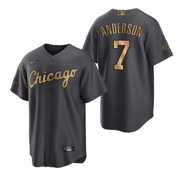 Tim Anderson White Sox Charcoal 2022 MLB All-Star Game Replica Jersey