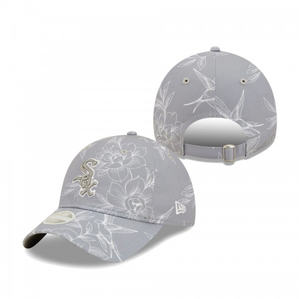 Women's Chicago White Sox New Era Gray Botanic 9TWENTY Adjustable Hat