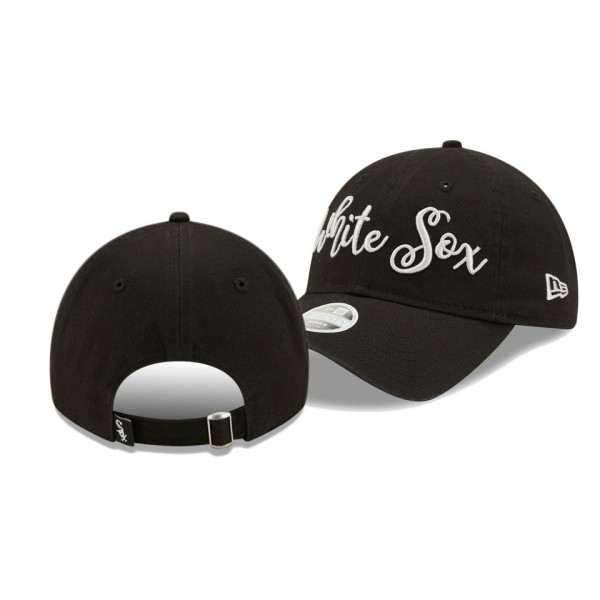 Women's Chicago White Sox Team Script Black 9TWENTY Adjustable Hat