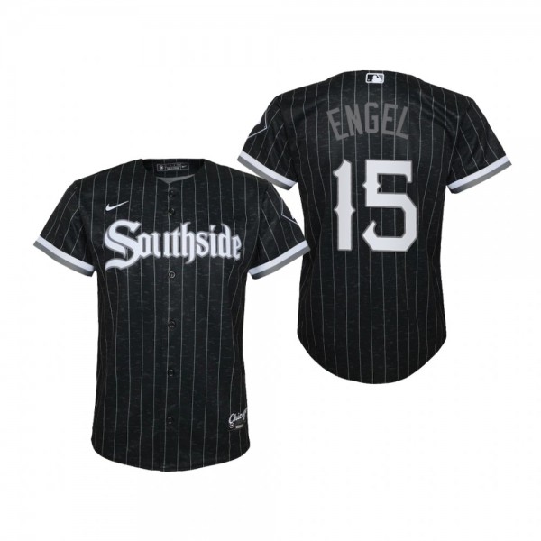 Youth Chicago White Sox Adam Engel Nike Black 2021 City Connect Replica Jersey