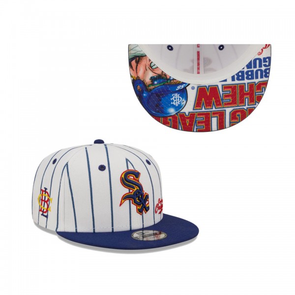 Youth Chicago White Sox New Era White Navy MLB X Big League Chew Original 9FIFTY Snapback Adjustable Hat