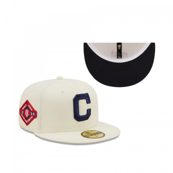 Cleveland Indians 1920 World Series Chrome Alternate Undervisor 59FIFTY Cap Cream