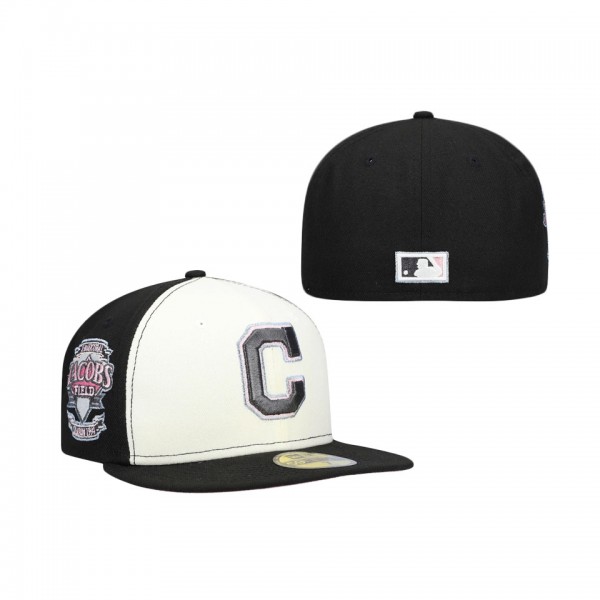 Cleveland Indians Jacobs Field Pink Undervisor 59FIFTY Cap Cream Black