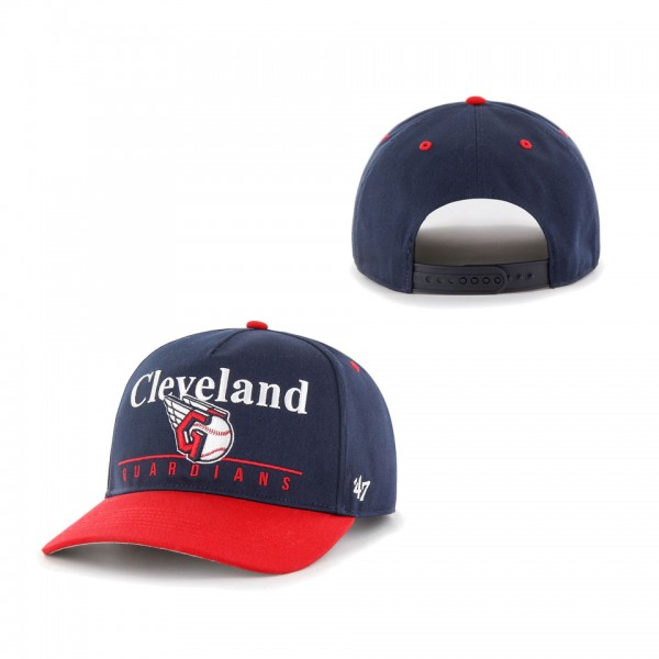 Cleveland Guardians '47 Retro Super Hitch Snapback Hat Navy Red