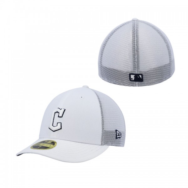 Men's Cleveland Guardians New Era White 2022 Batting Practice Low Profile 59FIFTY Fitted Hat