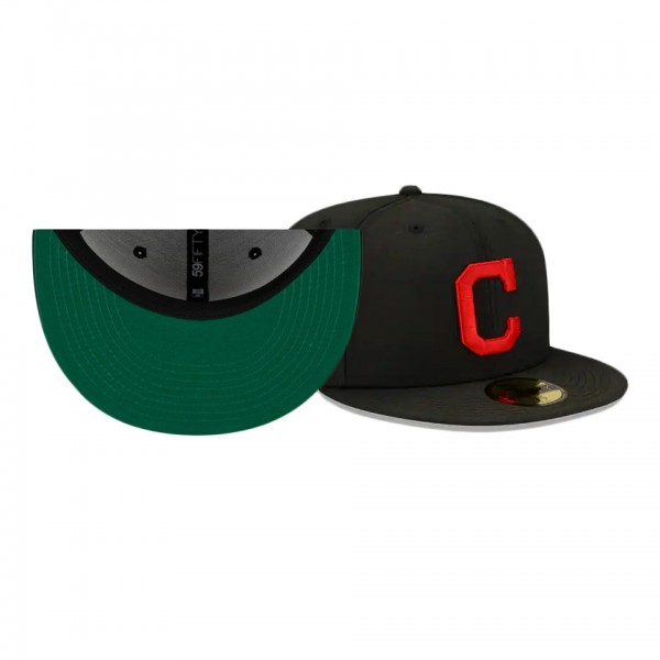 Cleveland Indians Sun Fade Black 59FIFTY Fitted Hat