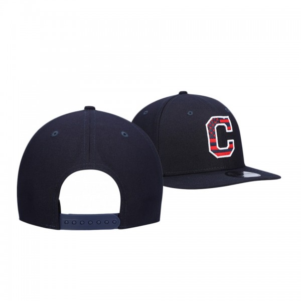 Men's Indians 4th Of July Navy 9FIFTY Snapback Hat