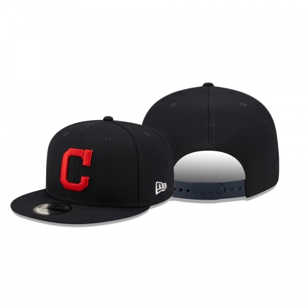 Men's Indians Banner Patch Navy 9FIFTY Snapback Hat
