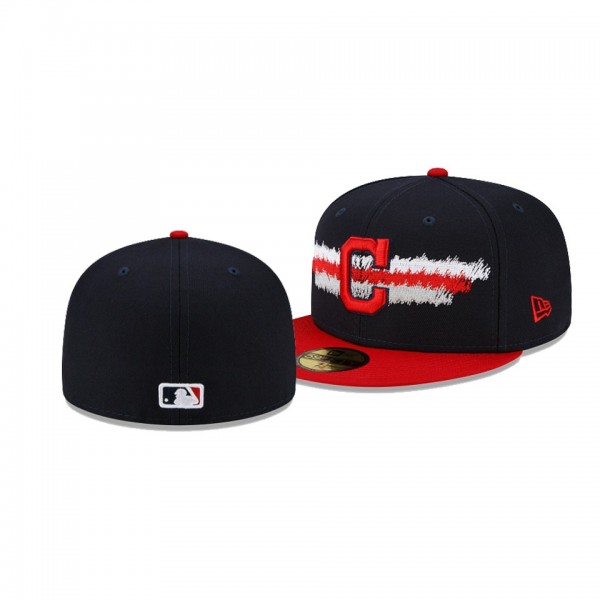 Cleveland Indians Scribble Navy 59FIFTY Fitted Hat