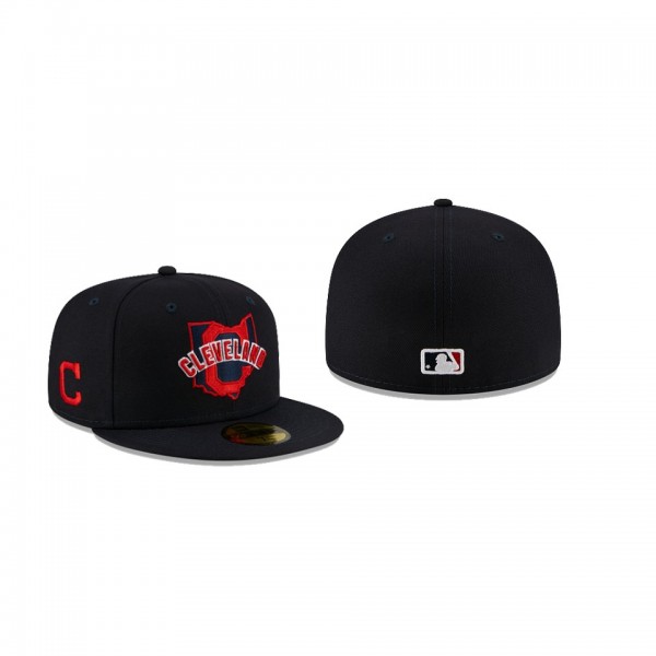 Men's Cleveland Indians Local Navy 59FIFTY Fitted Hat