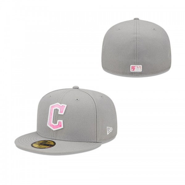 Men's Cleveland Guardians Gray 2022 Mother's Day On-Field 59FIFTY Fitted Hat