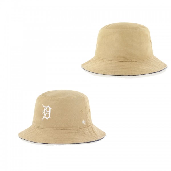 Detroit Tigers Khaki Chambray Ballpark Bucket Hat