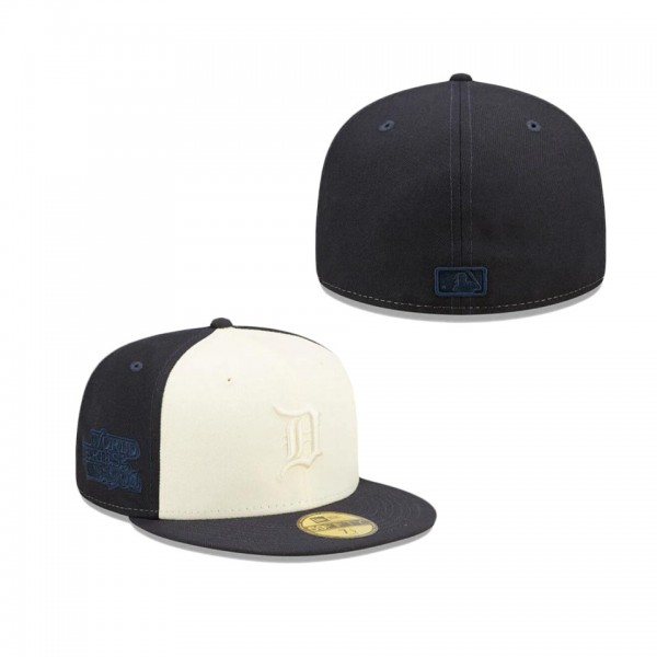 Detroit Tigers Navy Blue Tonal Two Tone Fitted Hat