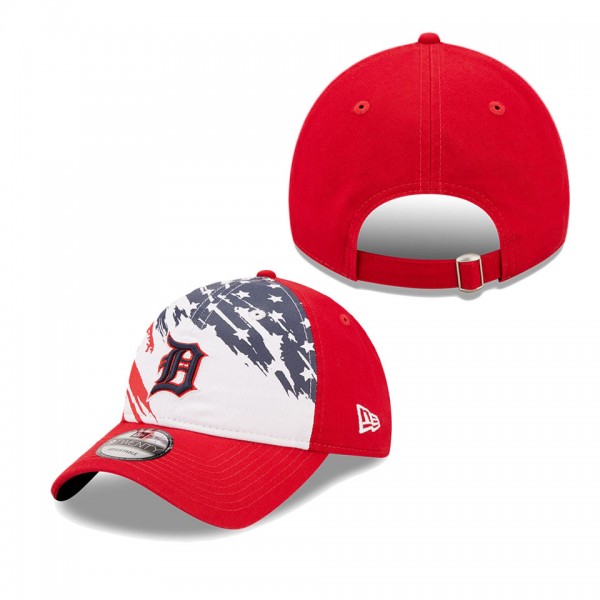 Detroit Tigers Red 2022 4th Of July Stars Stripes 9TWENTY Adjustable Hat