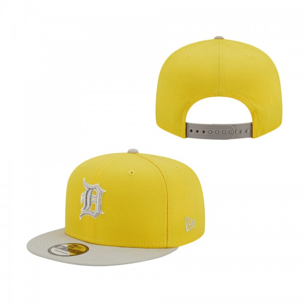 Detroit Tigers New Era Spring Two-Tone 9FIFTY Snapback Hat Yellow Gray