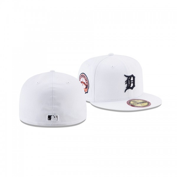 Men's Detroit Tigers Stadium Patch White Optic 59FIFTY Fitted Hat