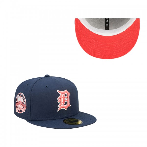 Men's Detroit Tigers Navy Cooperstown Collection Lava Undervisor Fitted Hat
