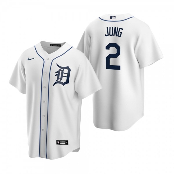 Detroit Tigers Jace Jung White 2022 MLB Draft Home Replica Jersey