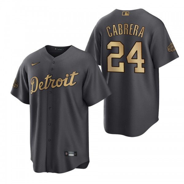 Miguel Cabrera Tigers Charcoal 2022 MLB All-Star Game Replica Jersey