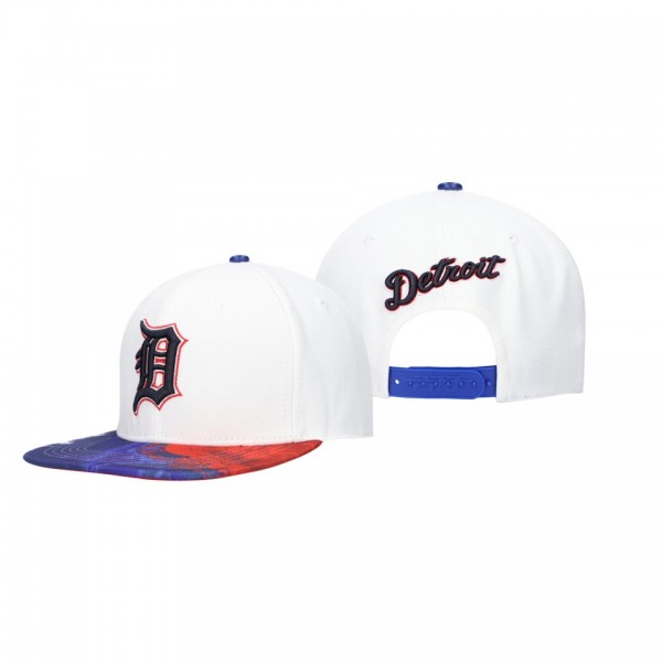 Detroit Tigers Dip-Dye White Snapback Pro Standard Hat