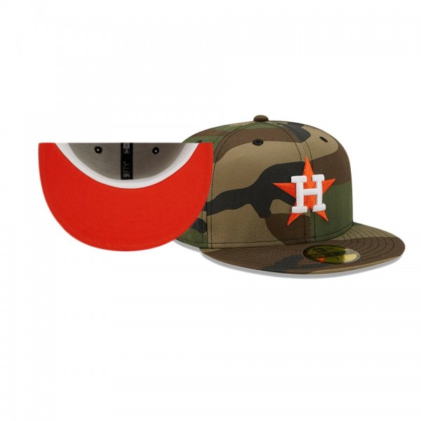 Houston Astros Woodland Undervisor Camo 45th Anniversary Patch 59FIFTY Hat