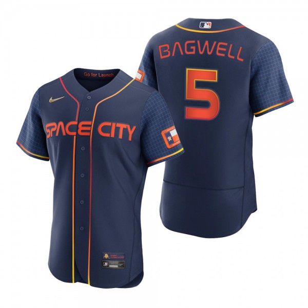 Men's Houston Astros Jeff Bagwell Navy 2022 City Connect Authentic Jersey