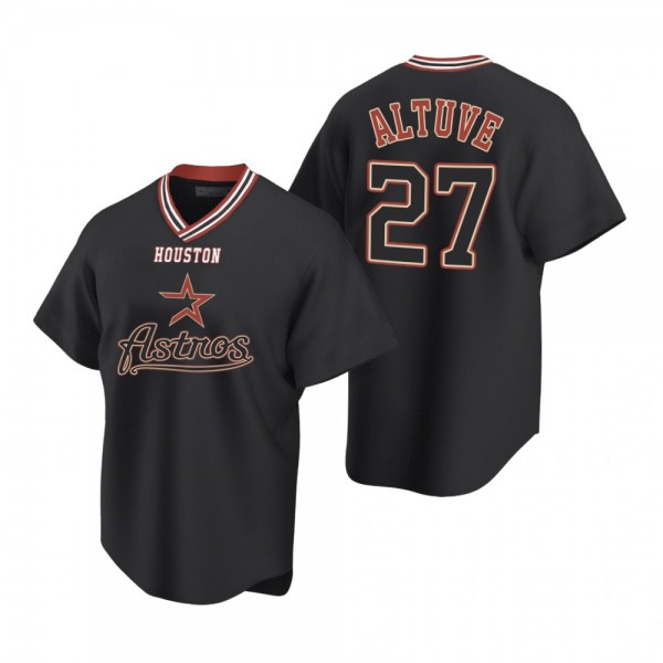 Houston Astros Jose Altuve Replica Black Vintage Jersey
