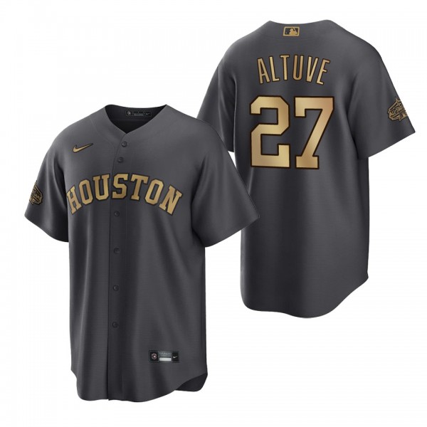 Jose Altuve Astros Charcoal 2022 MLB All-Star Game Replica Jersey