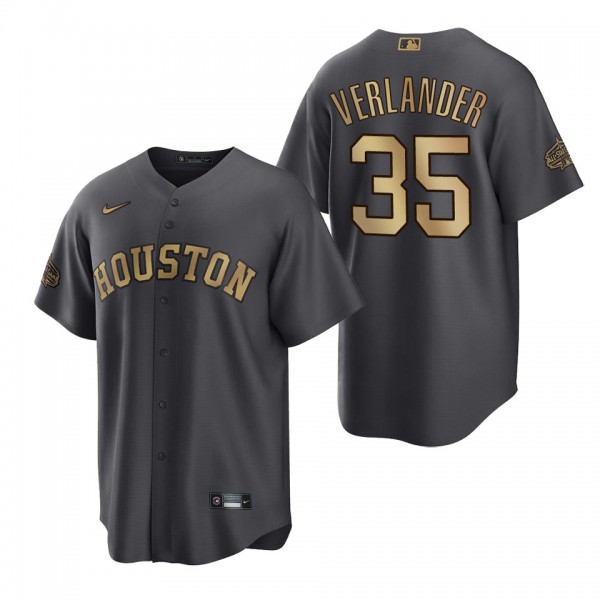 Justin Verlander Astros Charcoal 2022 MLB All-Star Game Replica Jersey