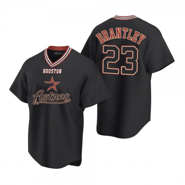 Houston Astros Michael Brantley Replica Black Vintage Jersey
