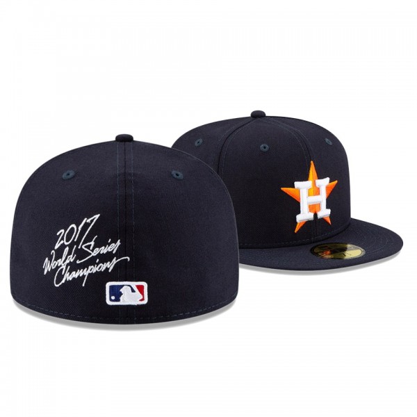 Houston Astros 2017 World Series Champions Navy 59FITY Fitted Hat