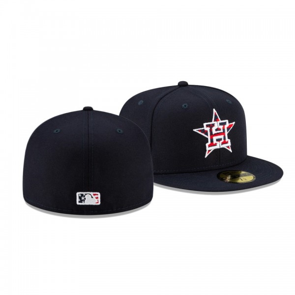 Houston Astros 2021 Independence Day Navy 59FIFTY 4th Of July Hat