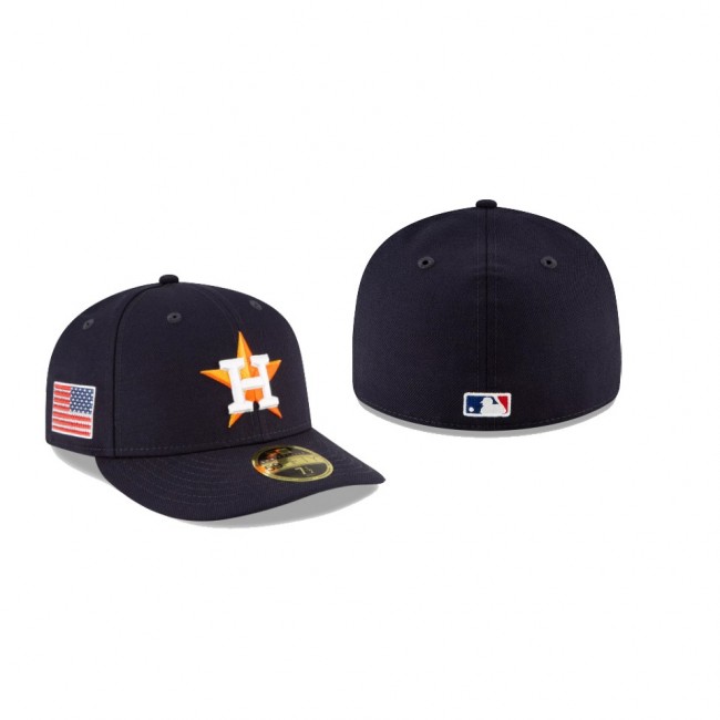 Men's Houston Astros Crystals From Swarovski Navy Flag Low Profile 59FIFTY Fitted Hat