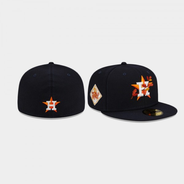 Houston Astros Leafy Front Navy 59FIFTY Fitted Hat