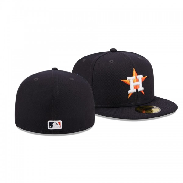 Houston Astros Logo Side Navy 59FIFTY Fitted Hat