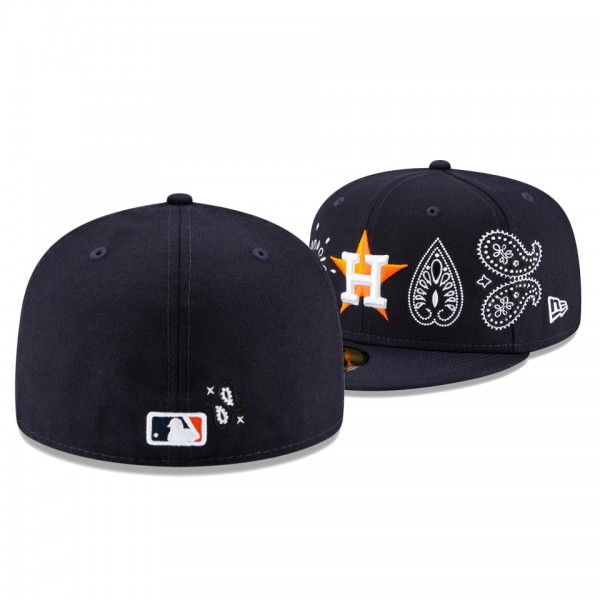 Houston Astros Paisley Elements Navy 59FITY Fitted Hat