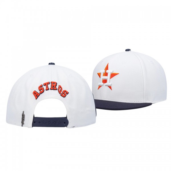 Men's Astros Logo White Navy Pro Standard Snapback Hat