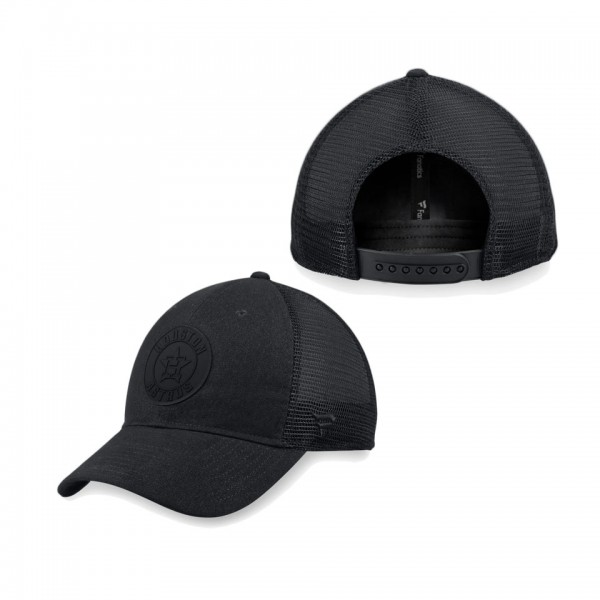 Men's Houston Astros Black Team Haze Trucker Snapback Hat