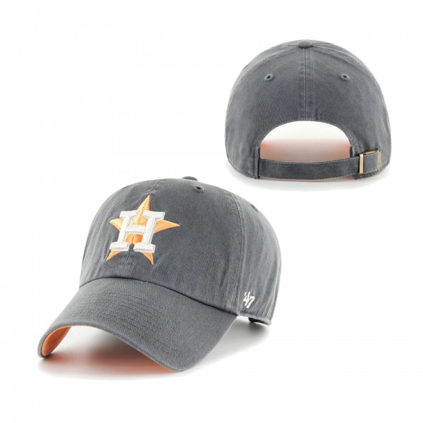 Men's Houston Astros '47 Charcoal Pastel Pop Clean Up Adjustable Hat