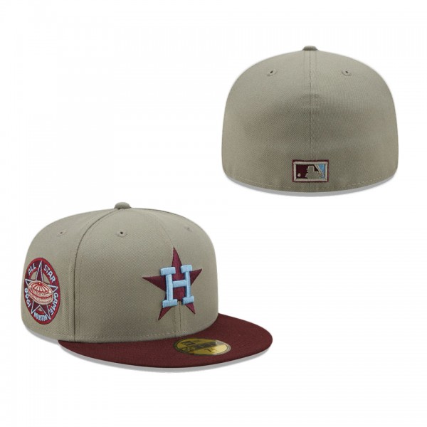 Houston Astros New Era Cooperstown Collection 1968 All-Star Game Blue Undervisor 59FIFTY Fitted Hat Gray Maroon