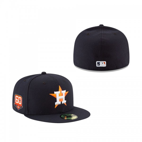 Houston Astros New Era Home 60th Anniversary Authentic Collection On-Field 59FIFTY Fitted Hat Navy