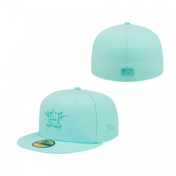 Houston Astros New Era Icon Color Pack 59FIFTY Fitted Hat Turquoise